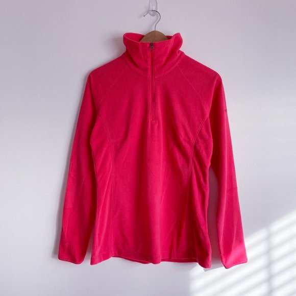 Columbia Sweaters - Columbia NWOT Women's Light Weight Fleece, Half Zip Pull Over, Pink, Size Medium